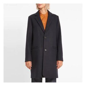 APC Navy Wool Carver Coat
